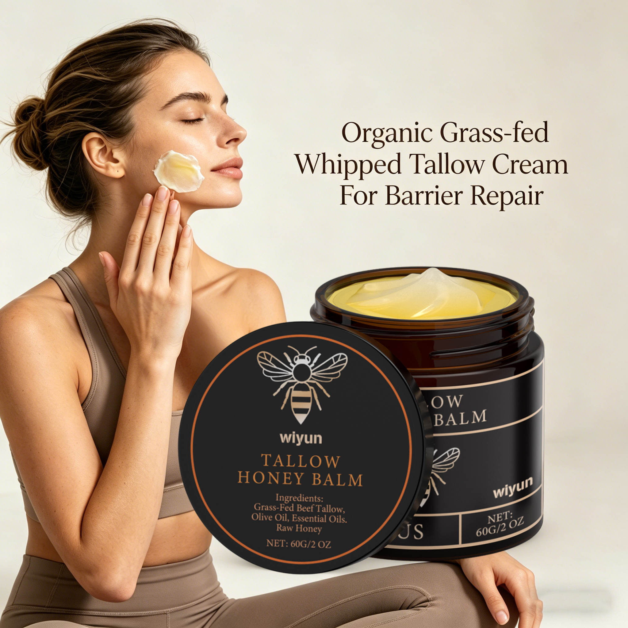 Aglaonema Red - Organic Grass-fed Tallow Cream Relieves Dryness