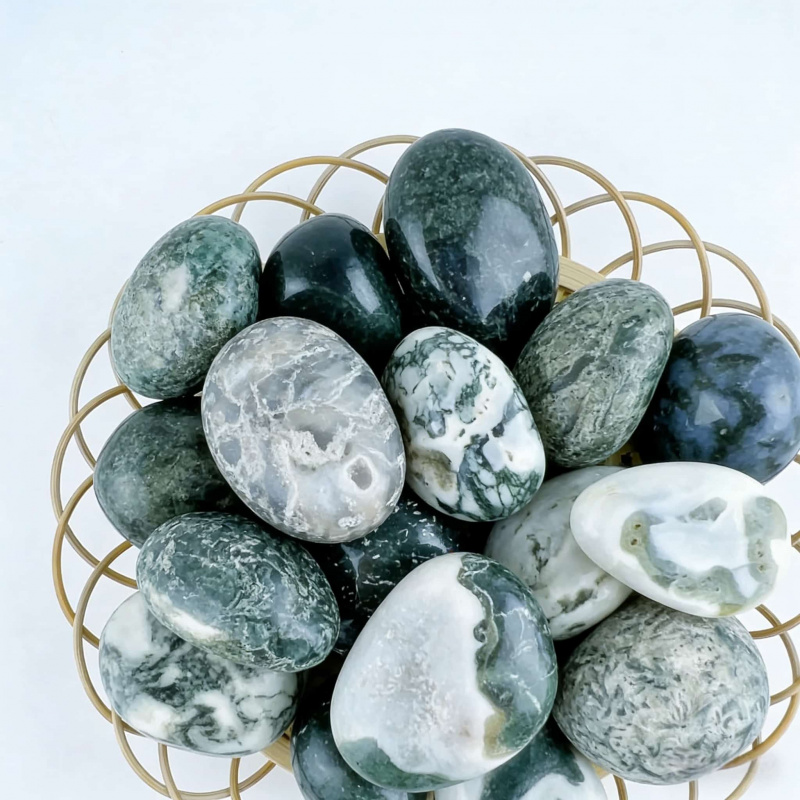 Natural Moss Agate Crushed Sto - Echeveria Succulent recensione e prezzo