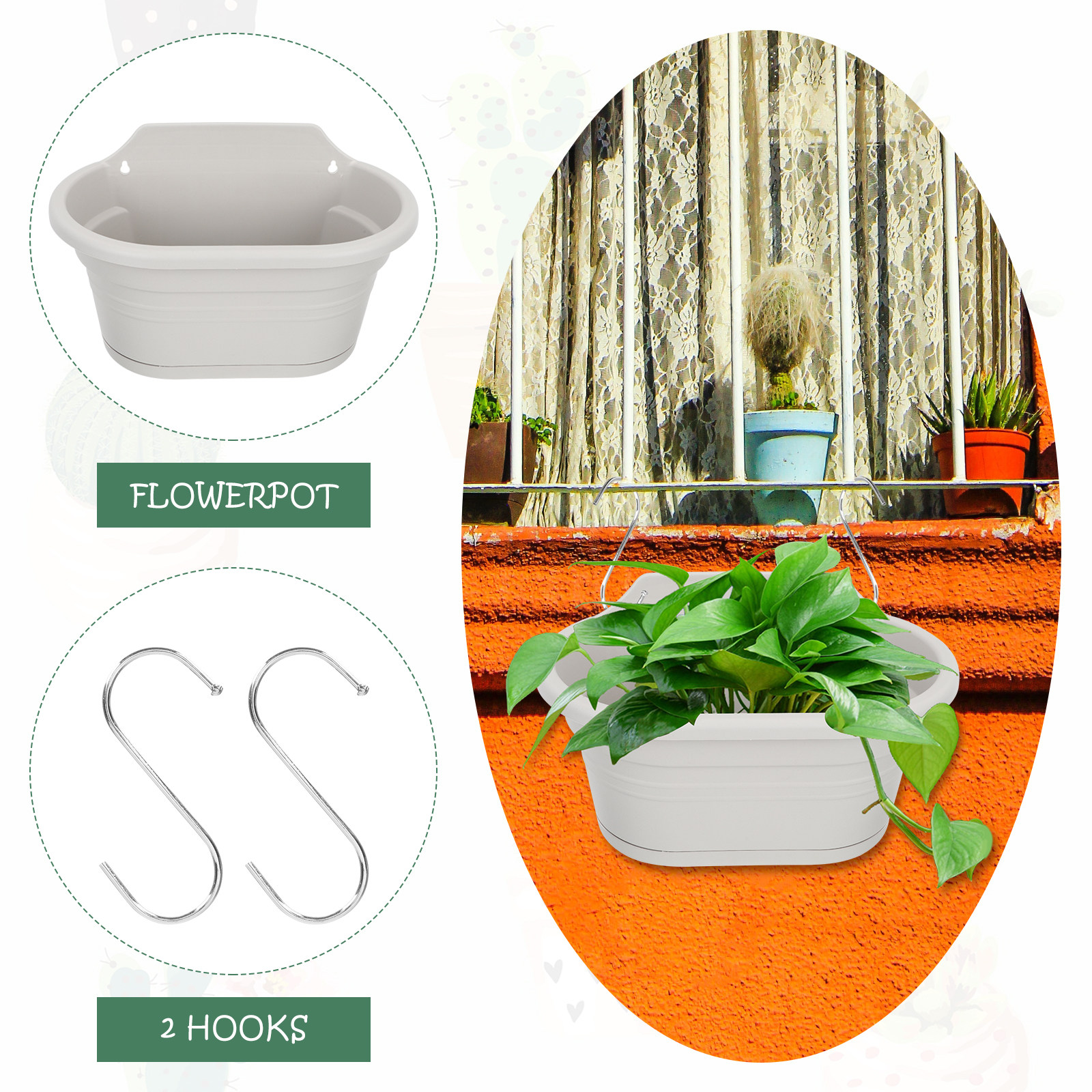 1Set Wall Hanging Flower Pot S - Spider Plant Hanging recensione e prezzo