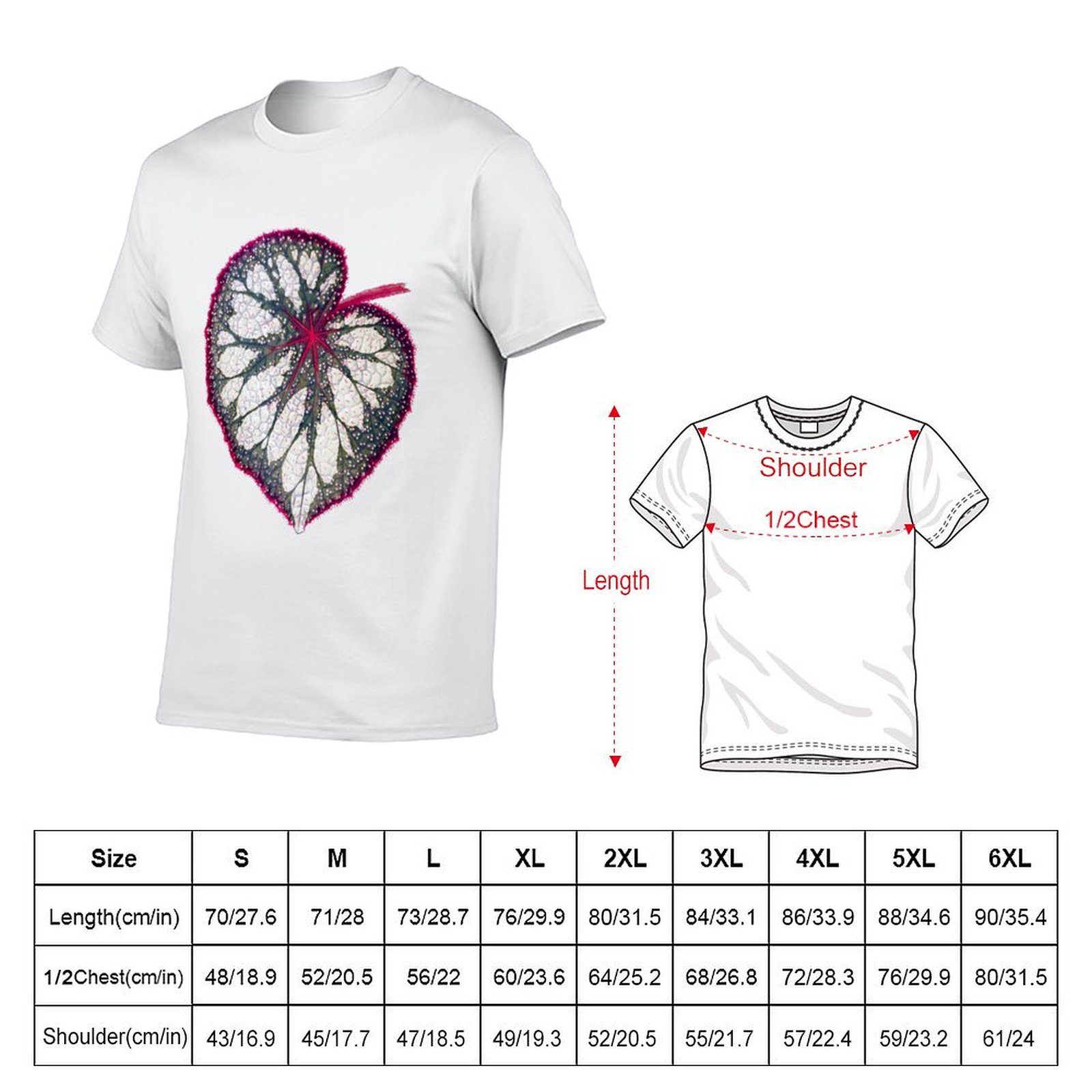 Begonia rex T-Shirt man graphi - Begonia Rex recensione e prezzo