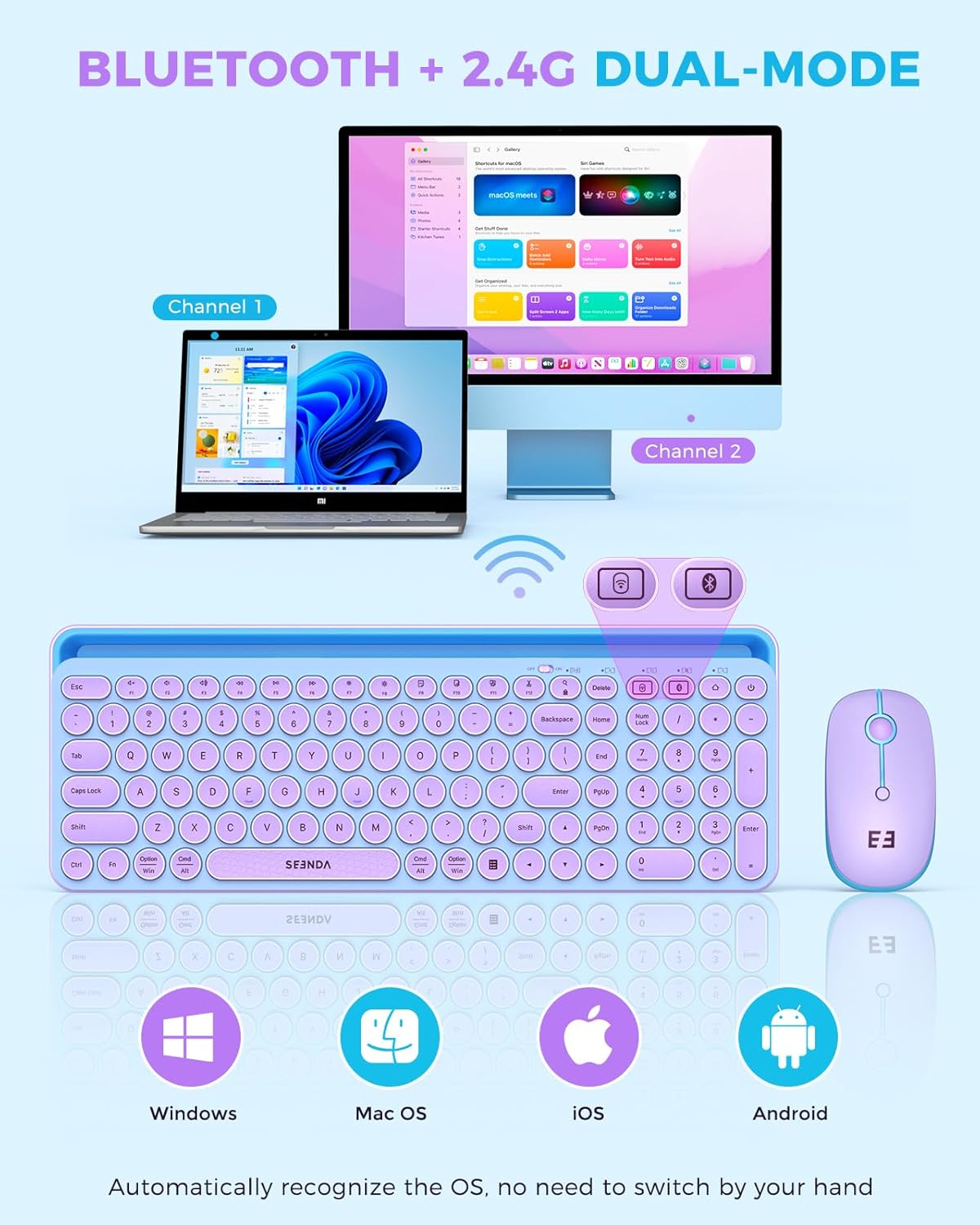 Wireless Keyboard and Mouse Co - Tradescantia Purple recensione e prezzo