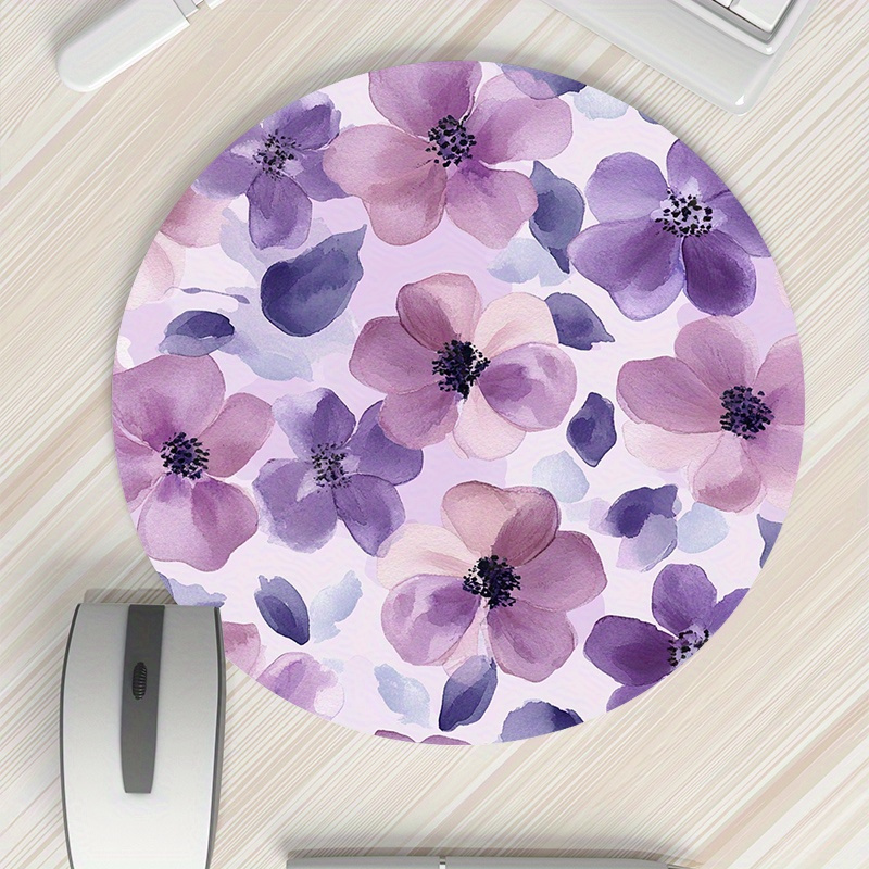 1pc Purple Floral Round Mouse  - Tradescantia Purple recensione e prezzo