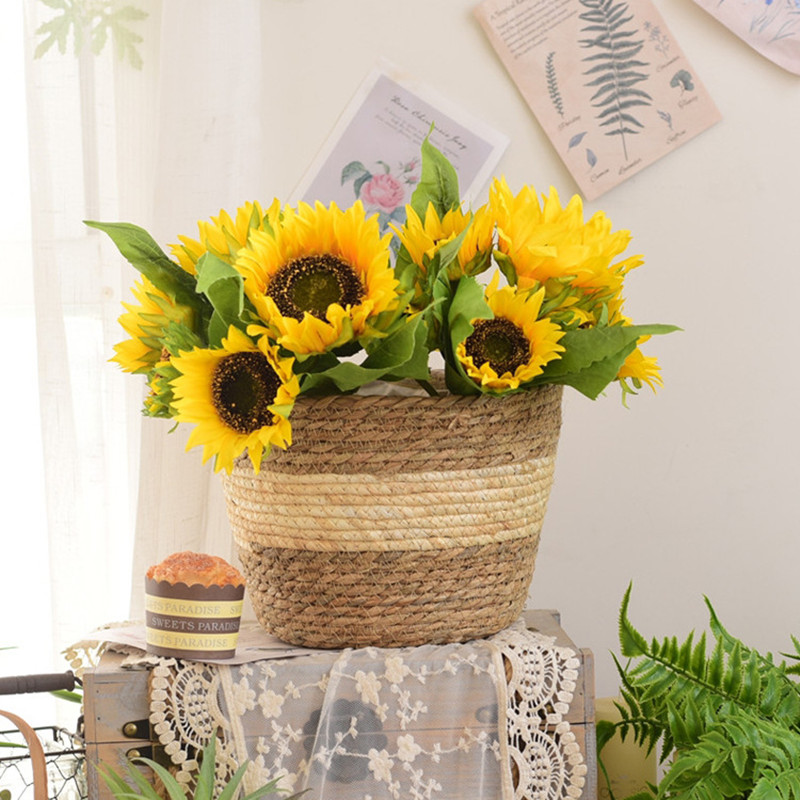 Straw Weaving Flower Plant Pot - Aloe Vera Pot recensione e prezzo