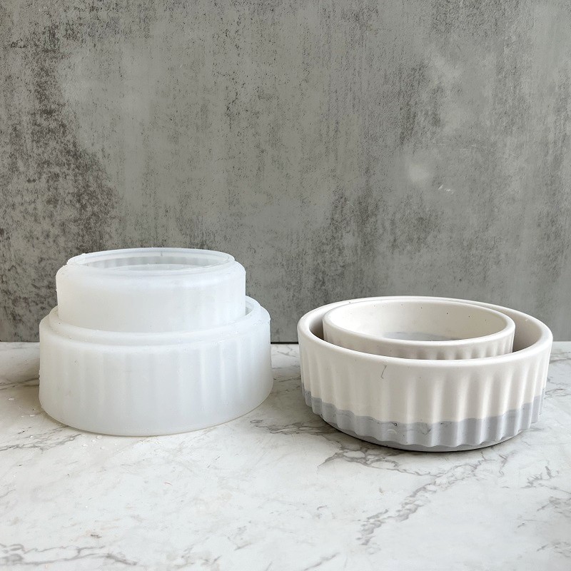 Stripe Flowerpot Silicone Mold - Echeveria Succulent recensione e prezzo