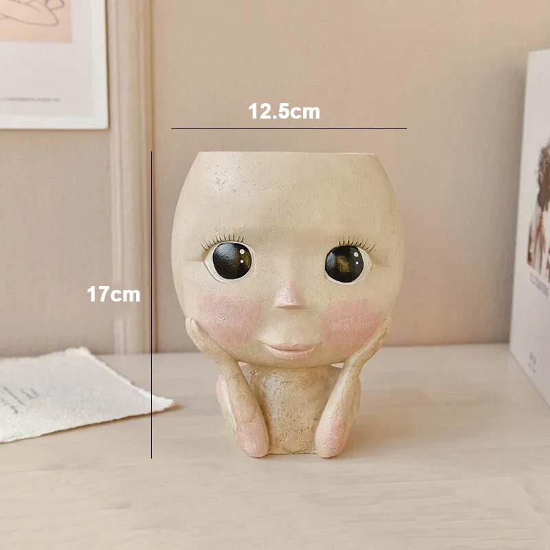 Girls Face Head Flower Planter - Echeveria Succulent recensione e prezzo